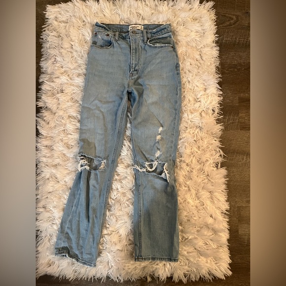 Abercrombie the ankle straight ultra high rise jeans - Picture 4 of 4